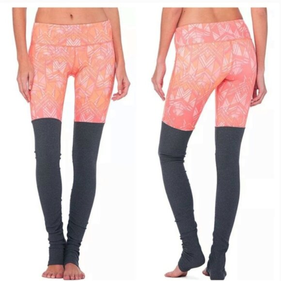 ALO Yoga Guava Indio Ribbed Goddess Leggings Size M - Picture 1 of 9